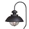 Vaxcel Harwich 1L Black Coastal Outdoor Dome Barn Post Light Clear Glass OP21505TB - alternate 4